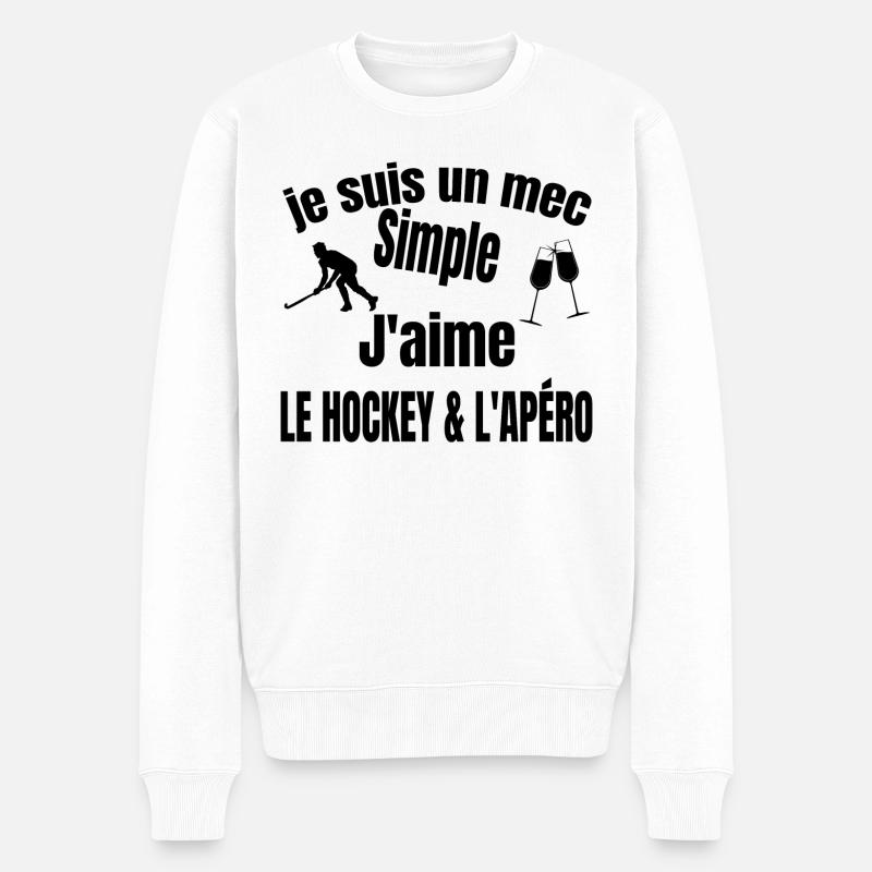 hockey et apéro - Pull Premium bio Homme - blanc