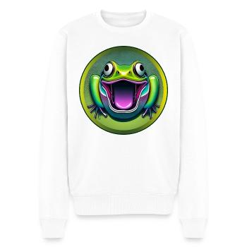 Grenouille hurlante - Pull Premium bio Homme - blanc - Devant - Thijin (182cm)