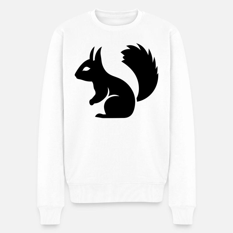 Eichhörnchen - Männer Premium Bio Pullover - Weiß