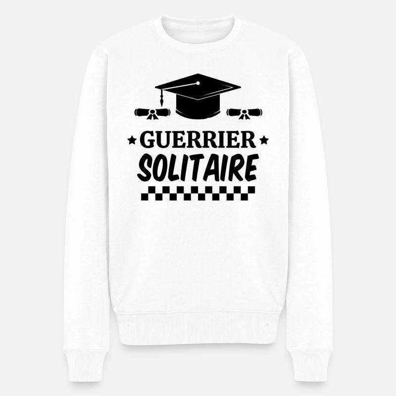 guerrier solitaire - Pull Premium bio Homme - blanc
