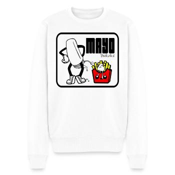With mayo - Men's Premium Organic Jumper - white - Front - Thijin (182cm)