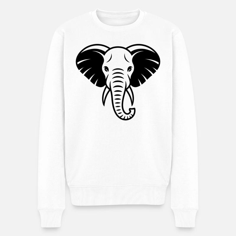 elephant - Pull Premium bio Homme - blanc