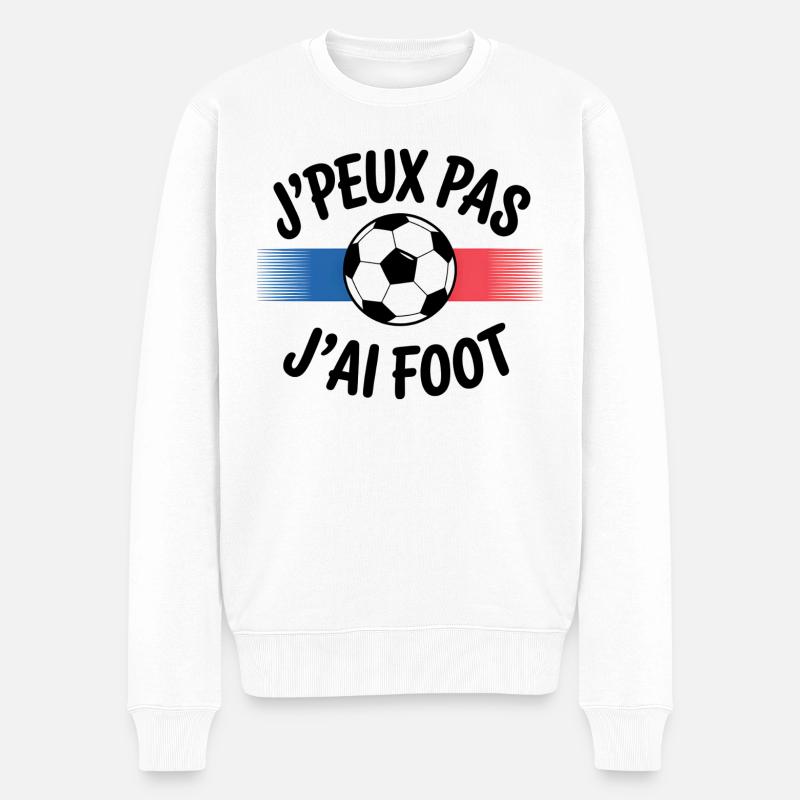je peux pas j'ai foot - Pull Premium bio Homme - blanc