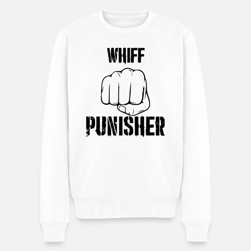 "Whiff Punisher" - Männer Premium Bio Pullover - Weiß