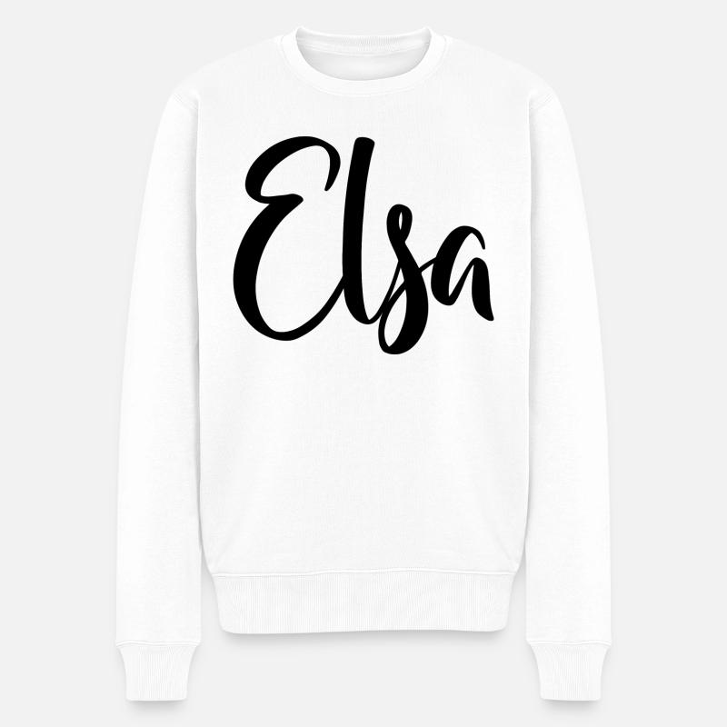 Elsa - Männer Premium Bio Pullover - Weiß