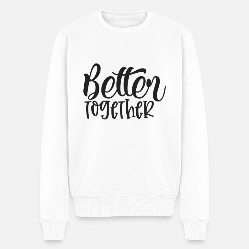 Besser zusammen - Männer Premium Bio Pullover - Weiß