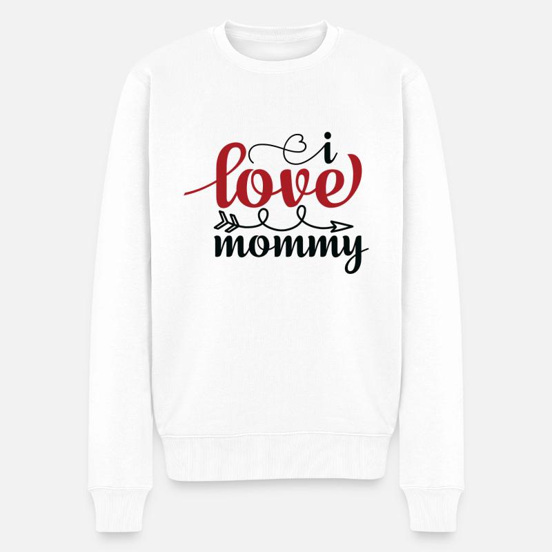 I love Mommy - Pull Premium bio Homme - blanc