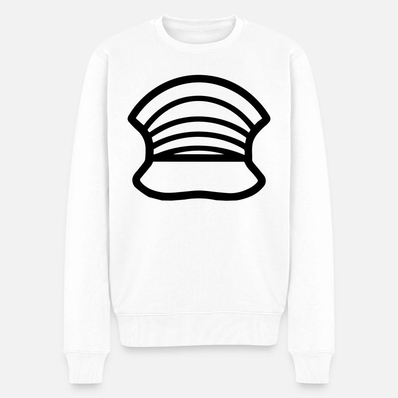 Polizeihelm - Männer Premium Bio Pullover - Weiß