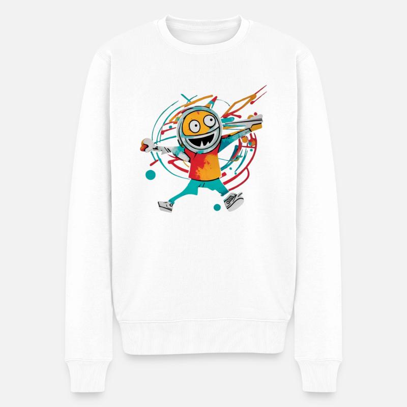Fou mais heureux - Pull Premium bio Homme - blanc