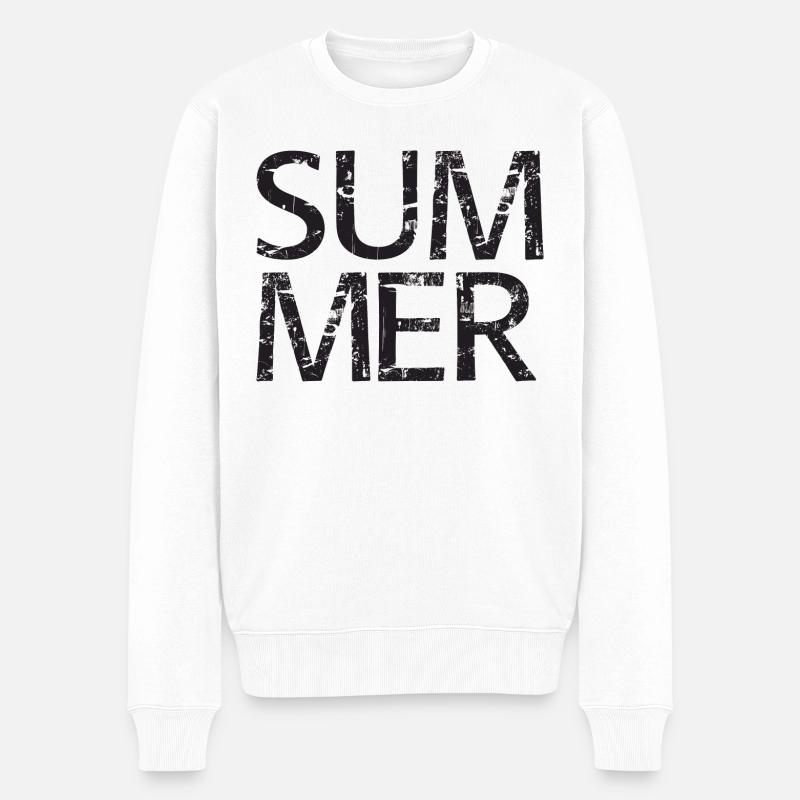 BUZZER - Pull Premium bio Homme - blanc