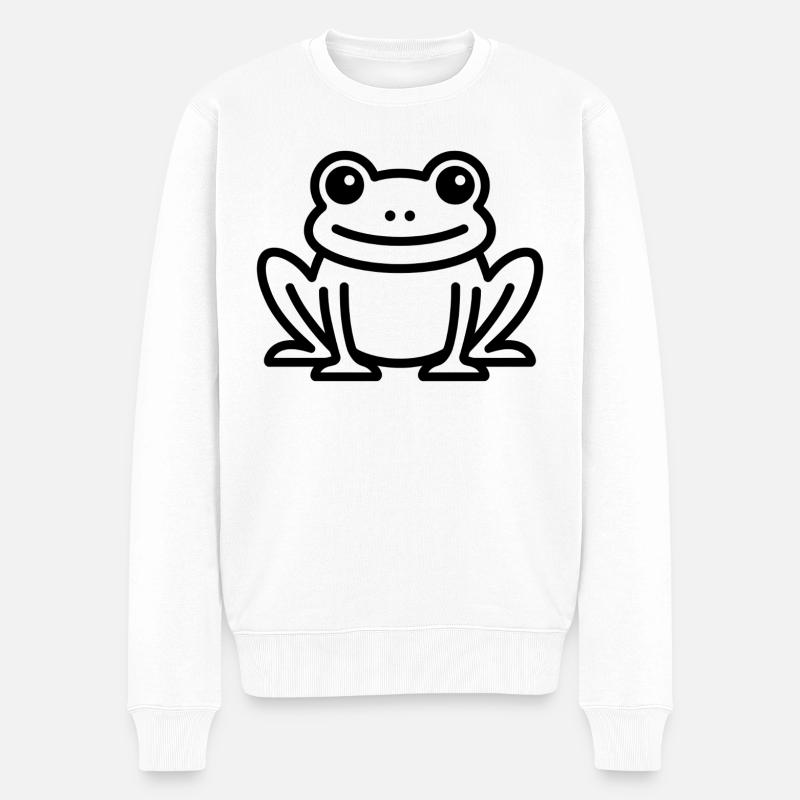 crapaud - Pull Premium bio Homme - blanc