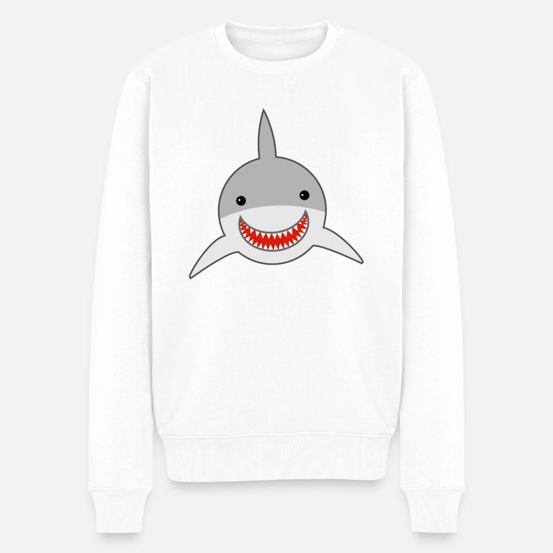 requin - Pull Premium bio Homme - blanc