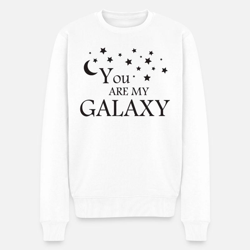 YOU ARE MY GALAXY - Männer Premium Bio Pullover - Weiß