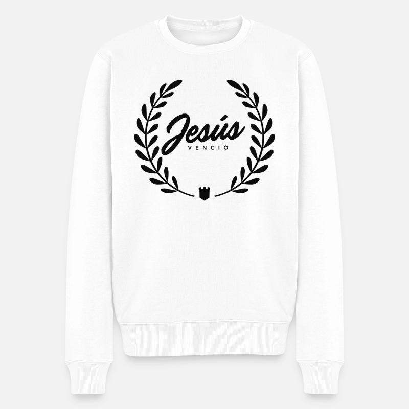 Battre - Pull Premium bio Homme - blanc