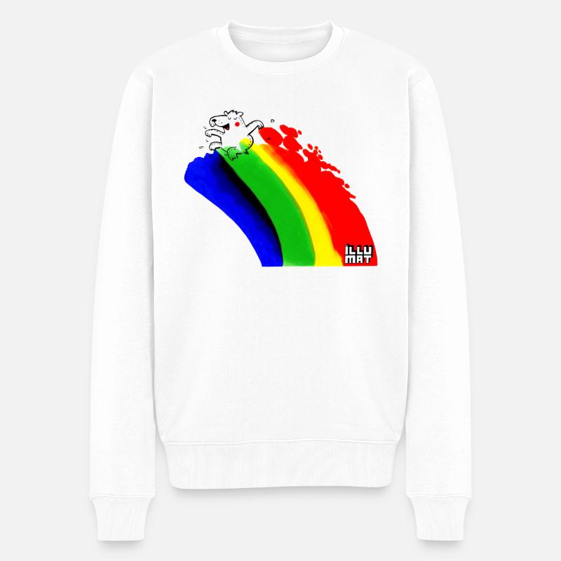 Réfléchissez moins, profitez plus - Pull Premium bio Homme - blanc