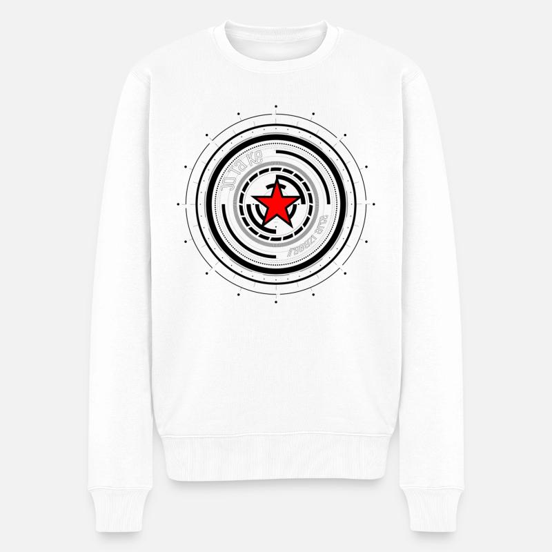 ta ke, art irabazi - Männer Premium Bio Pullover - Weiß