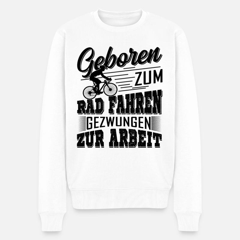 Fahrrad - Männer Premium Bio Pullover - Weiß