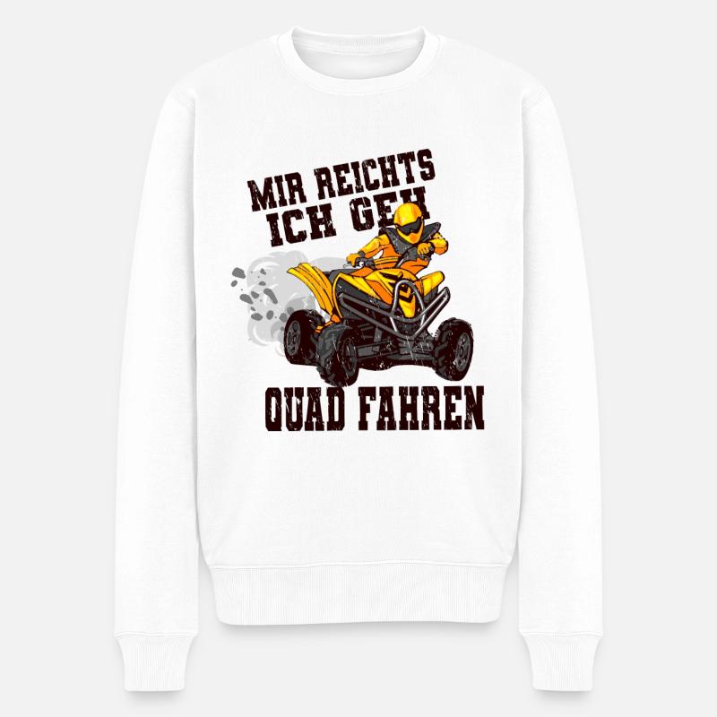 Quad - Männer Premium Bio Pullover - Weiß