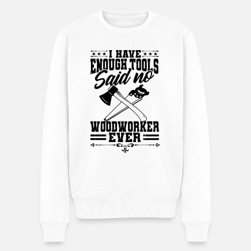 Tischler - Männer Premium Bio Pullover - Weiß
