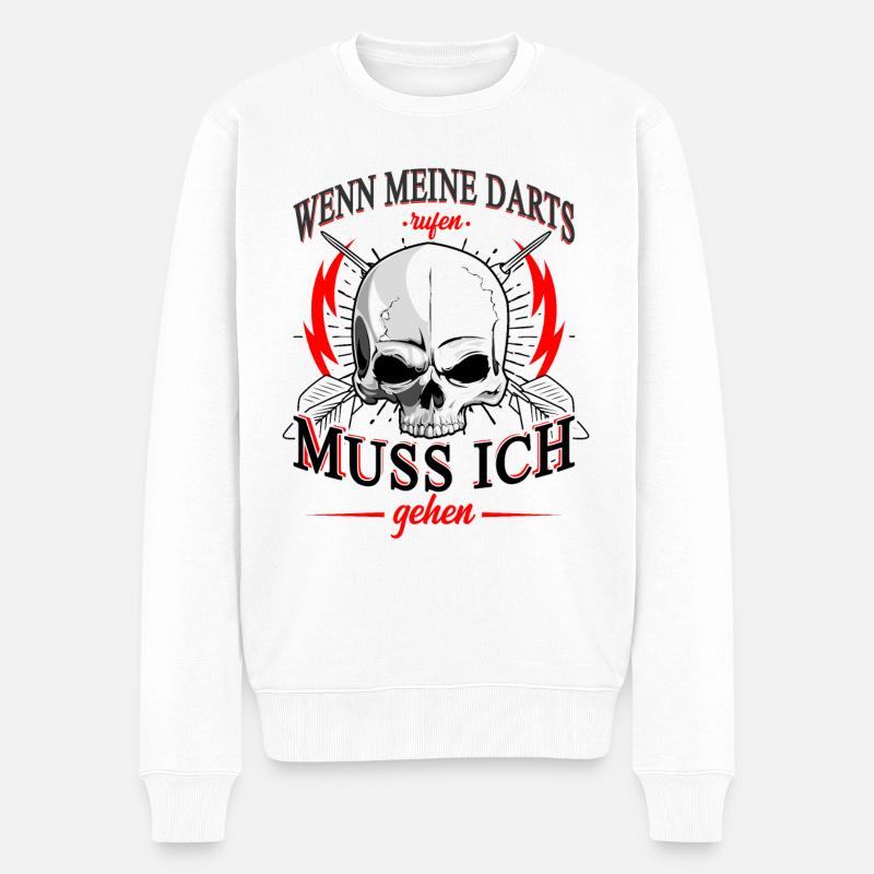Darts - Männer Premium Bio Pullover - Weiß