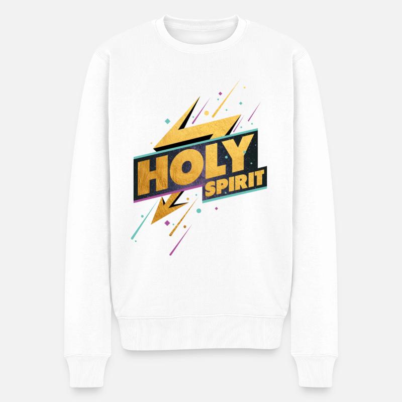 Holy Spirit - Männer Premium Bio Pullover - Weiß