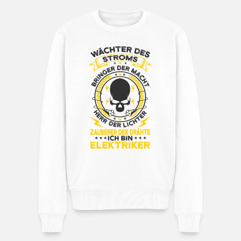 Elektriker - Männer Premium Bio Pullover - Weiß