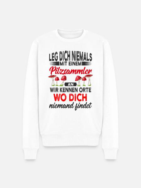 Pilzsammler - Männer Premium Bio Pullover - Weiß