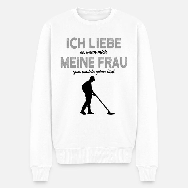 Sondler - Männer Premium Bio Pullover - Weiß