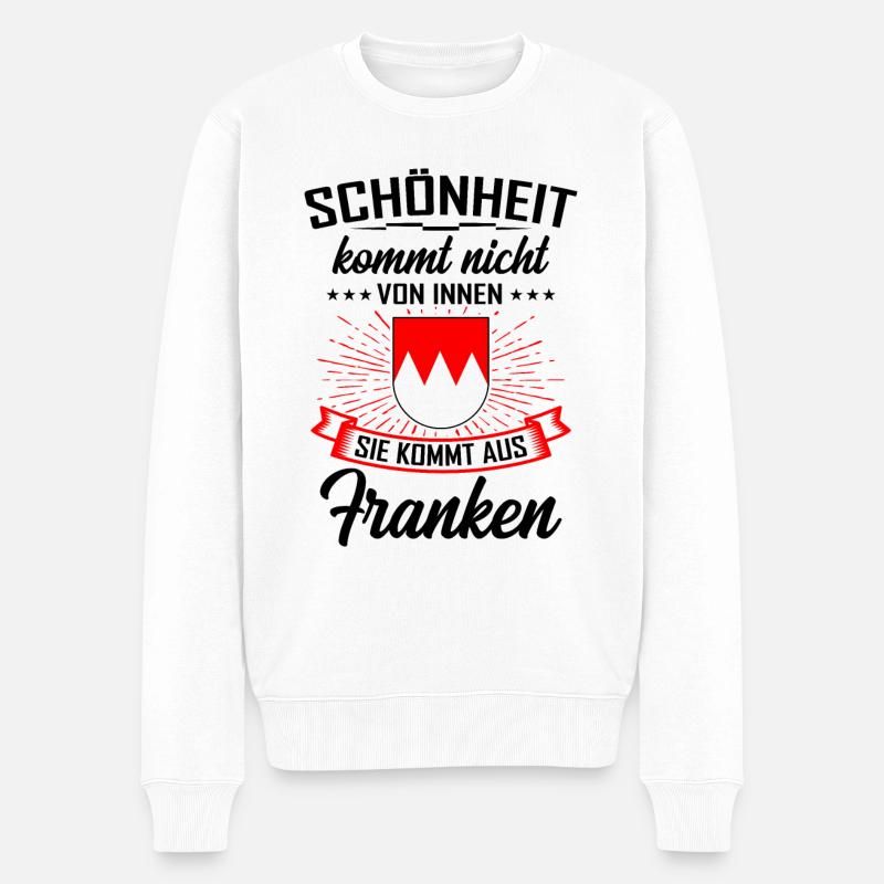 Franken - Männer Premium Bio Pullover - Weiß