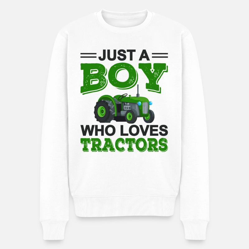 Tracteur - Pull Premium bio Homme - blanc