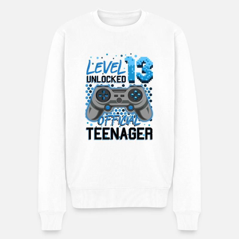 13ème anniversaire Gamer - Pull Premium bio Homme - blanc