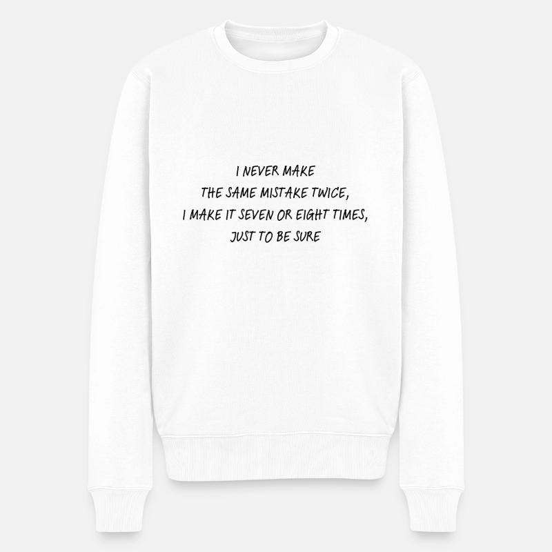 Sichere Fehler - Männer Premium Bio Pullover - Weiß