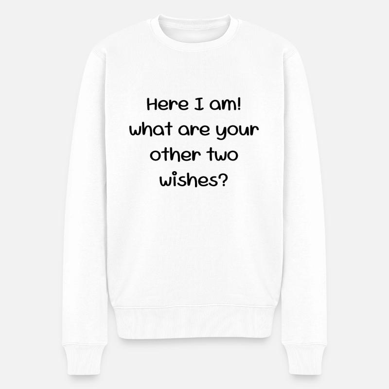Überraschungswunsch - Männer Premium Bio Pullover - Weiß