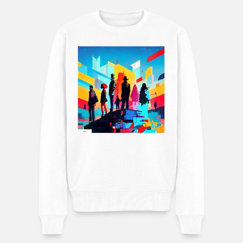 Amis du métavers - Pull Premium bio Homme - blanc