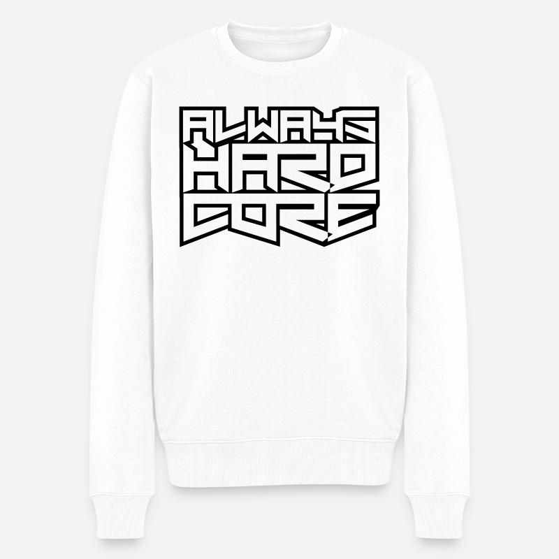 Always Hardcore - Men's Premium Organic Jumper - white