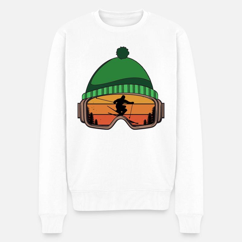 Ski - Männer Premium Bio Pullover - Weiß