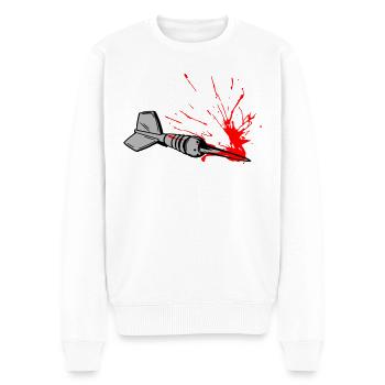 Dart Shot - Men's Premium Organic Jumper - white - Front - Thijin (182cm)