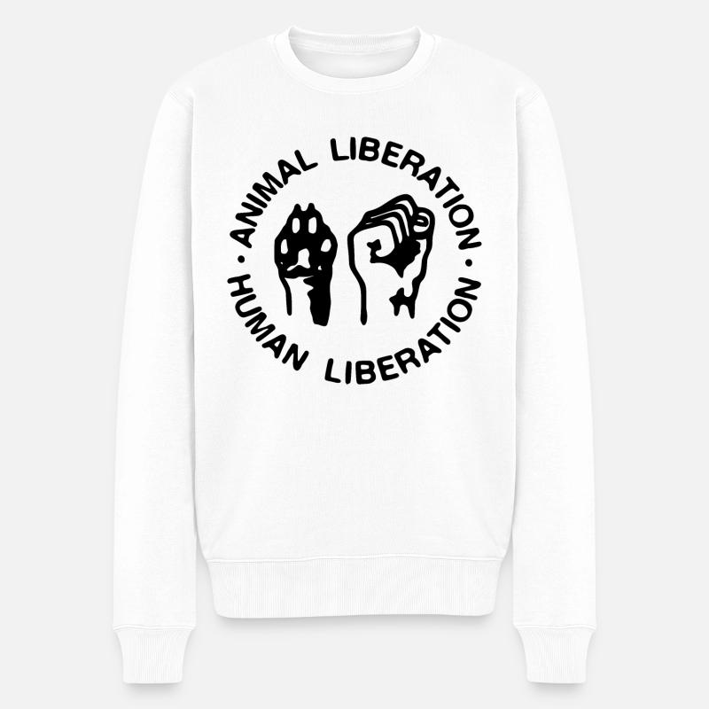 Libération animale Libération humaine - Pull Premium bio Homme - blanc