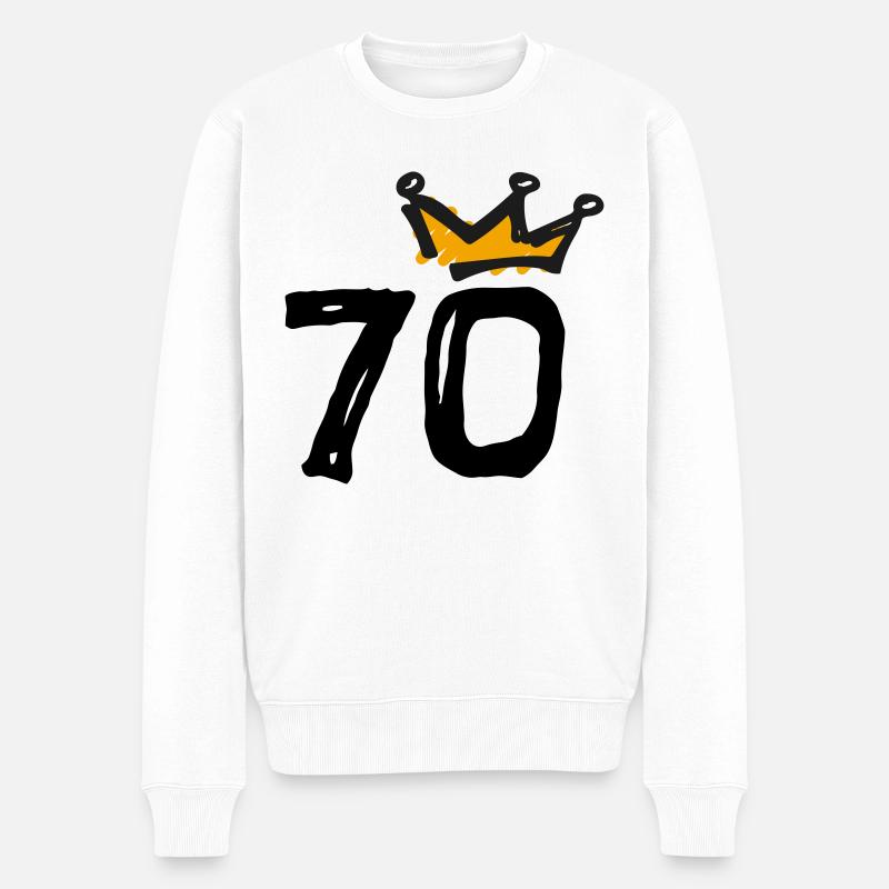 70e anniversaire Krone - Pull Premium bio Homme - blanc