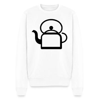 Teekanne - Männer Premium Bio Pullover - Weiß - Vorne - Thijin (182cm)