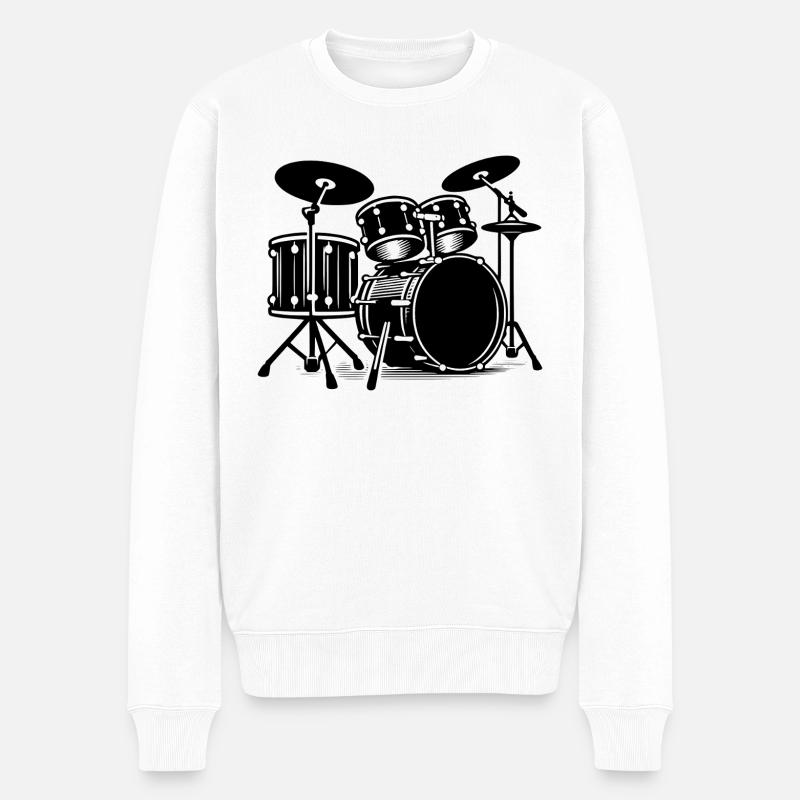 Contour des tambours - Pull Premium bio Homme - blanc