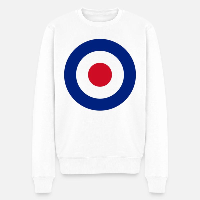 Roundel - Männer Premium Bio Pullover - Weiß