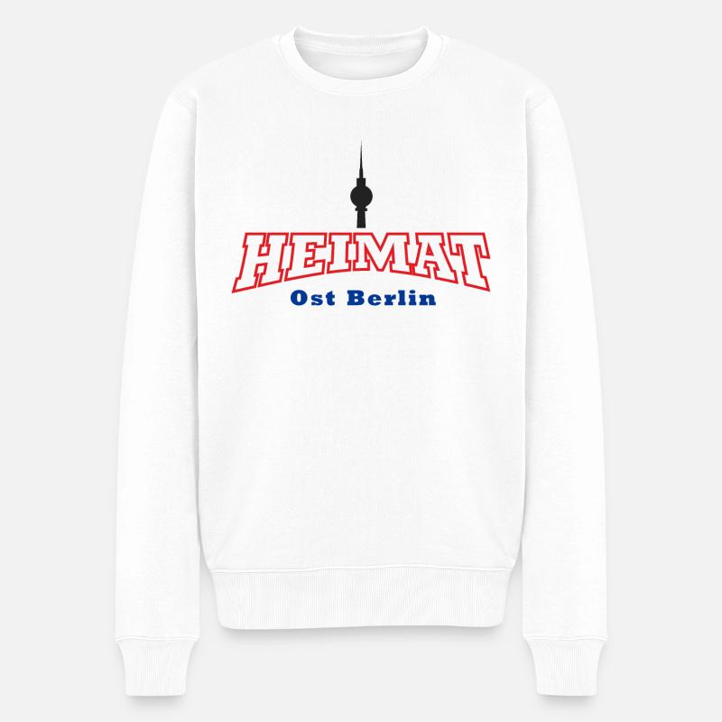 Heimat Ost Berlin DDR - Männer Premium Bio Pullover - Weiß