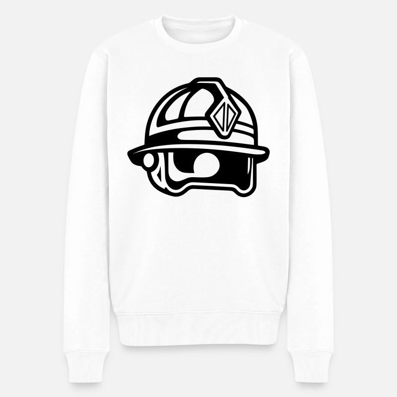casque de pompier - Pull Premium bio Homme - blanc