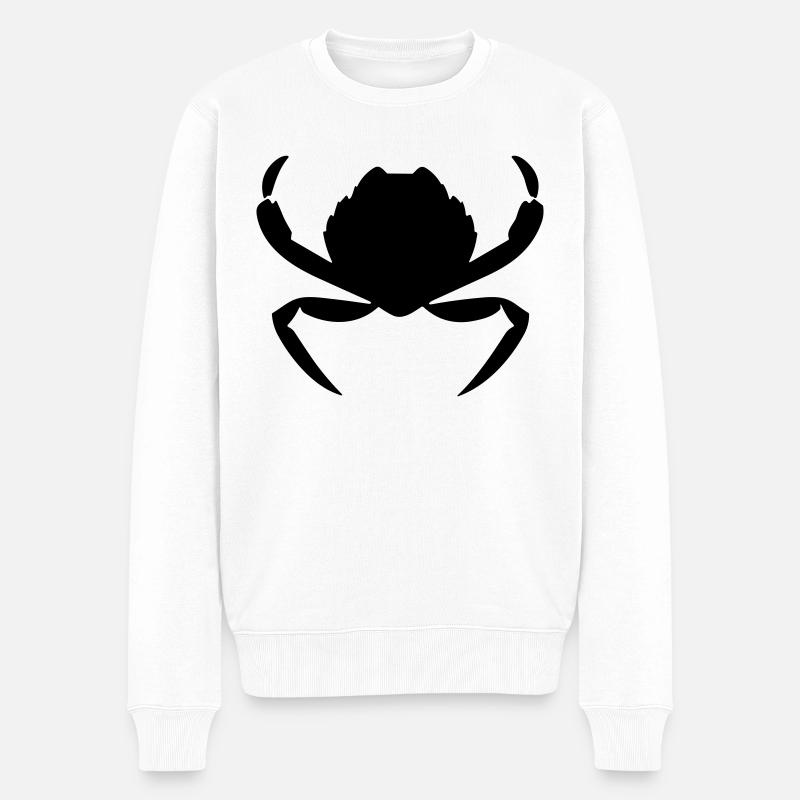crabe - Pull Premium bio Homme - blanc