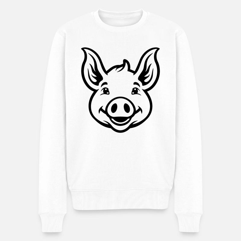 Cochon Cochon - Pull Premium bio Homme - blanc