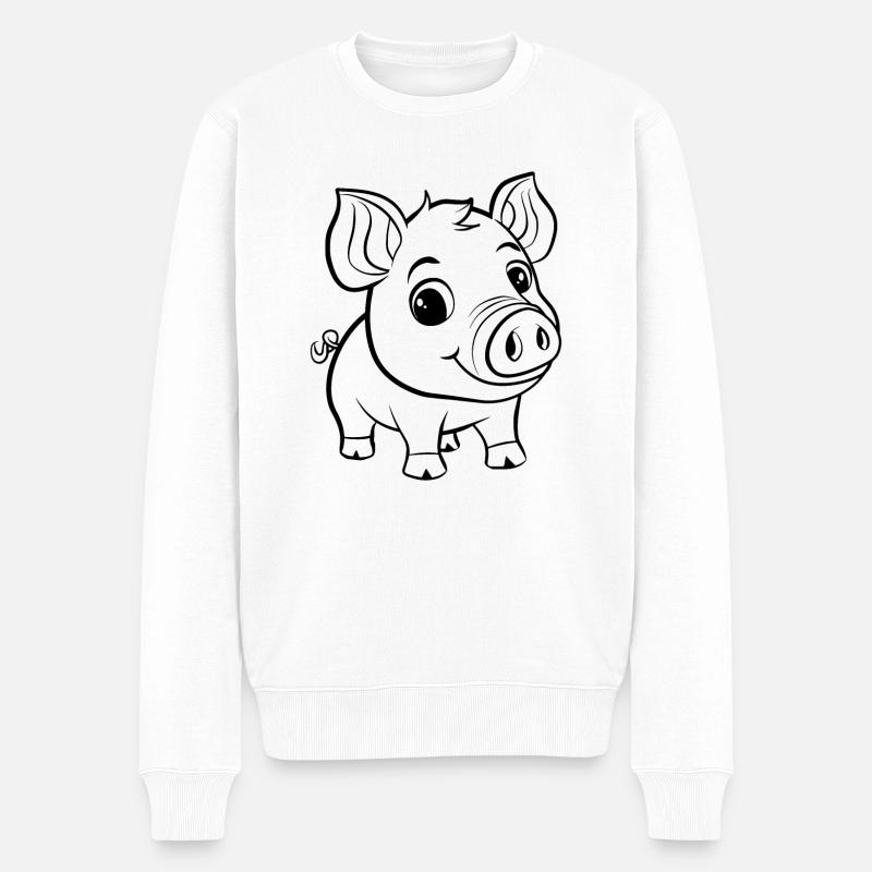 Cochon Cochon - Pull Premium bio Homme - blanc