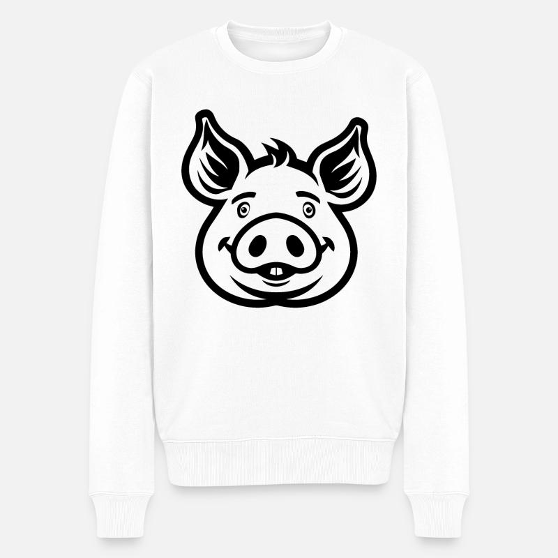 Cochon Cochon - Pull Premium bio Homme - blanc