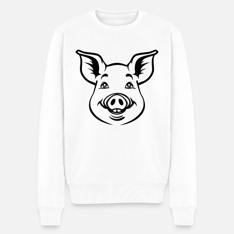 Cochon Cochon - Pull Premium bio Homme - blanc