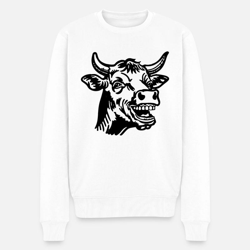 Vache Vaches - Pull Premium bio Homme - blanc